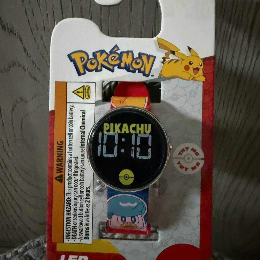 Pokemon Pikachu Digital LED Watch - Blue, Red, Yellow